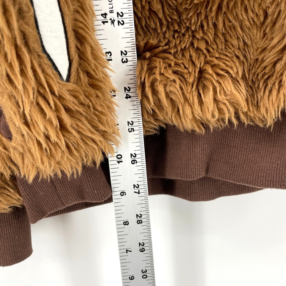 Star Wars Chewbacca Faux Fur Zip Up Hoodie Brown Shaggy Wookiee‎ SM RN0101531 - Picture 9 of 11